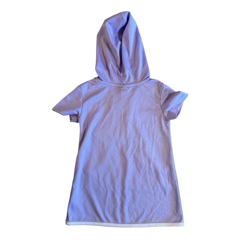Eddie Bauer Kids 3T Purple Mesh Short Sleeve Hooded‎ Cover-Up Dress RN157622